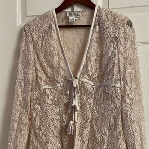 Vintage Couture Bob Mackie Elegant Beaded Sparkle Blazer Wedding Baptism Sz 10